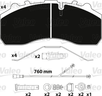 VALEO Első fékbetét 882203_VALEO