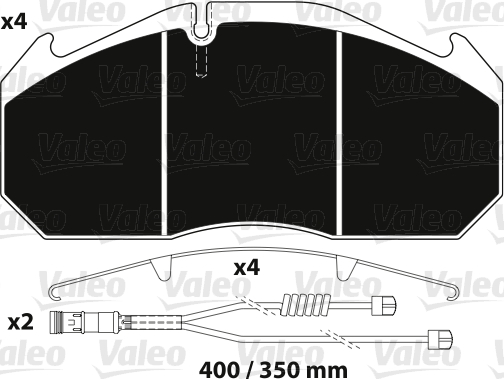 VALEO Első fékbetét 882216_VALEO