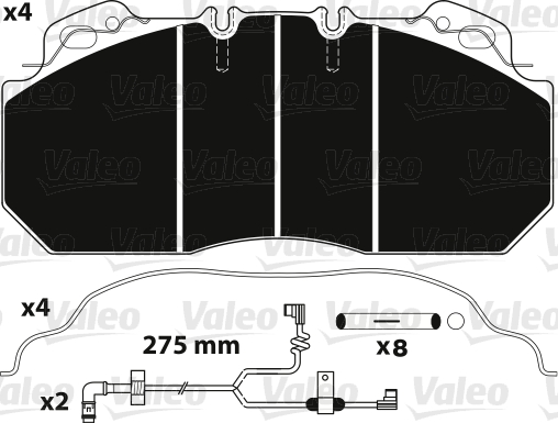 VALEO Első fékbetét 882218_VALEO