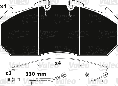 VALEO Hátsó fékbetét 882219_VALEO