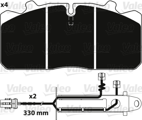 VALEO Első fékbetét 882229_VALEO