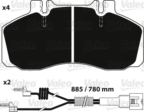 VALEO Első fékbetét 882241_VALEO