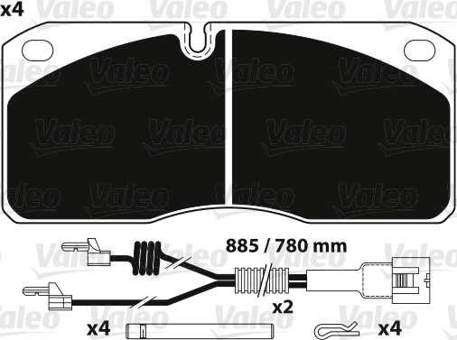 VALEO Első fékbetét 882255_VALEO