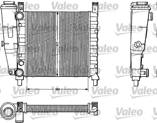 VALEO Vízhűtő TA387_VALEO