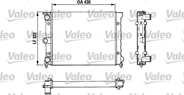 VALEO Vízhűtő TA341_VALEO