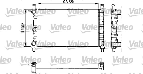 VALEO Vízhűtő TA555_VALEO