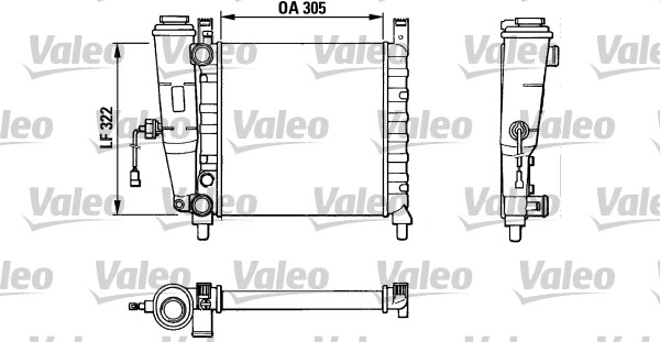 VALEO Vízhűtő TA425_VALEO