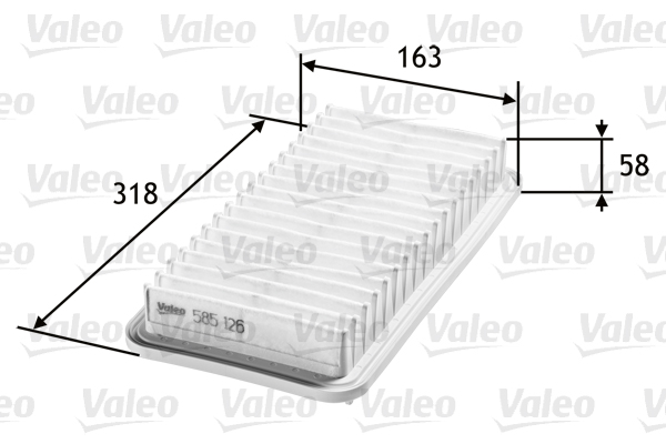 VALEO Levegőszűrő 585126_VALEO