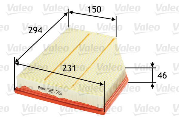 VALEO Levegőszűrő 585281_VALEO