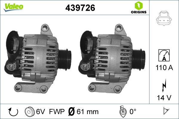 VALEO Generátor 439726_VALEO