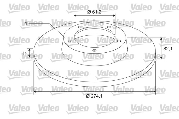 VALEO Hátsó féktárcsa 675401_VALEO