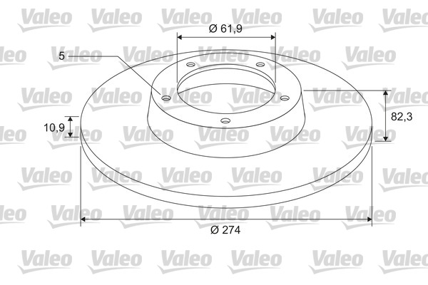 VALEO Hátsó féktárcsa 675402_VALEO