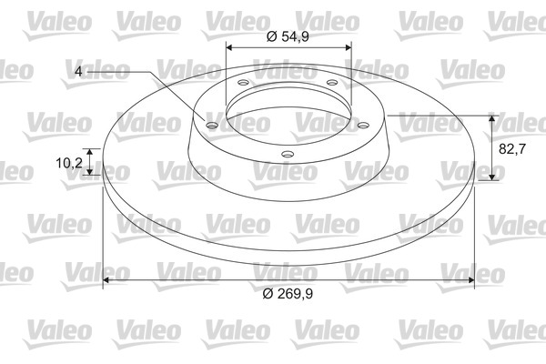 VALEO Hátsó féktárcsa 675404_VALEO