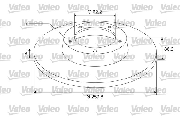 VALEO Féktárcsa+kerékagycsapágy 675414_VALEO