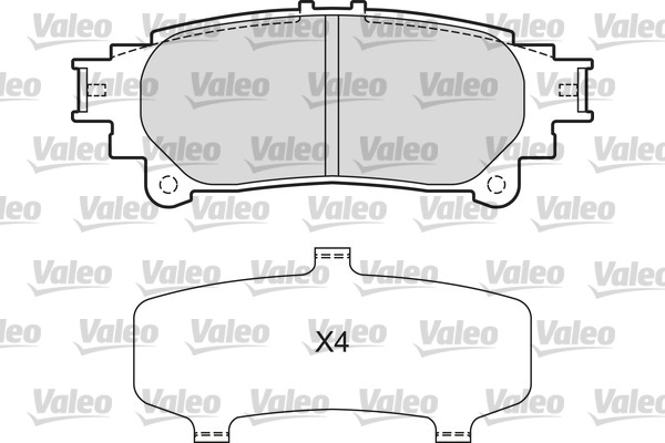 VALEO Hátsó fékbetét 601658_VALEO