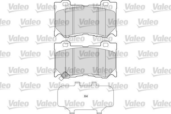 VALEO Első fékbetét 601663_VALEO