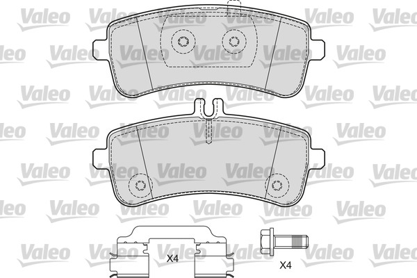 VALEO Hátsó fékbetét 601666_VALEO