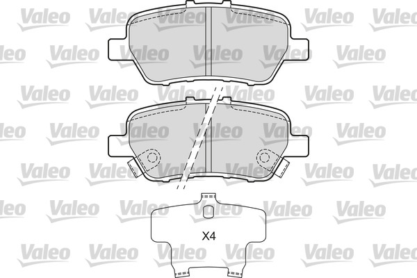 VALEO Hátsó fékbetét 601674_VALEO