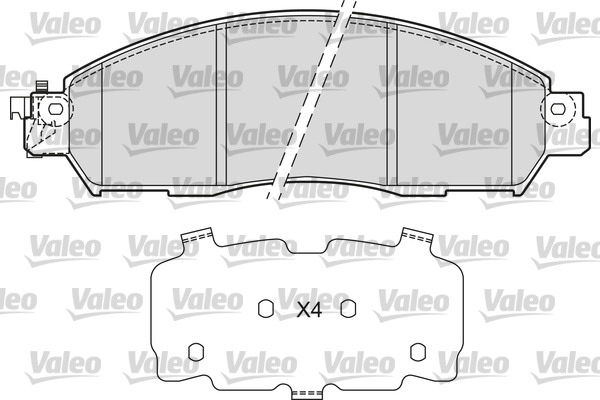 VALEO Első fékbetét 601680_VALEO