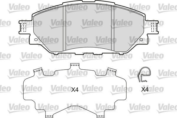 VALEO Első fékbetét 601681_VALEO