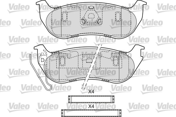 VALEO 601683_VALEO Hátsó fékbetét