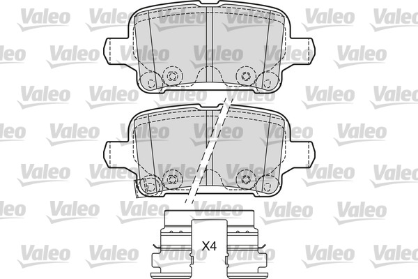 VALEO Hátsó fékbetét 601684_VALEO