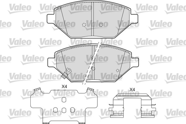 VALEO Első fékbetét 601686_VALEO