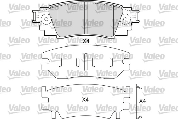 VALEO Hátsó fékbetét 601687_VALEO