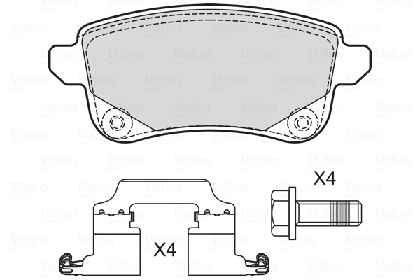 VALEO Hátsó fékbetét 601706_VALEO