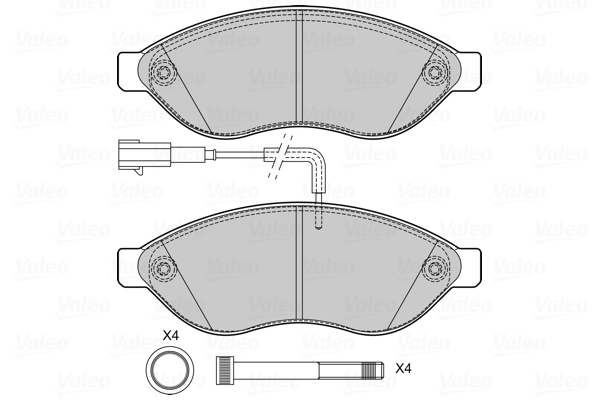 VALEO Első fékbetét 601708_VALEO