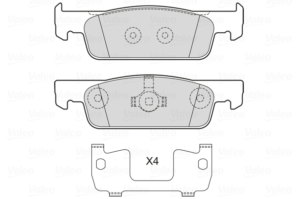 VALEO Első fékbetét 601716_VALEO