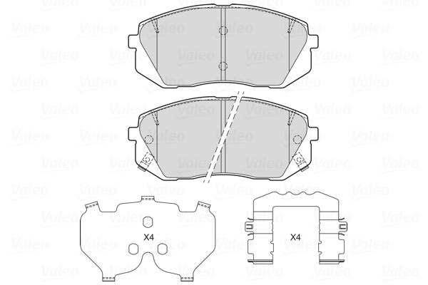 VALEO Első fékbetét 601720_VALEO