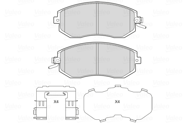 VALEO Első fékbetét 601728_VALEO