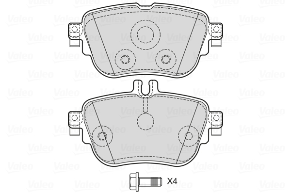 VALEO Hátsó fékbetét 601740_VALEO