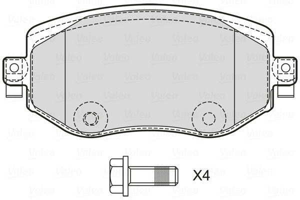 VALEO Első fékbetét 601744_VALEO