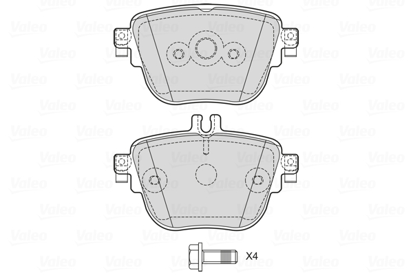 VALEO Hátsó fékbetét 601765_VALEO