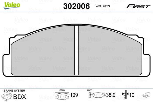 VALEO Hátsó fékbetét 302006_VALEO