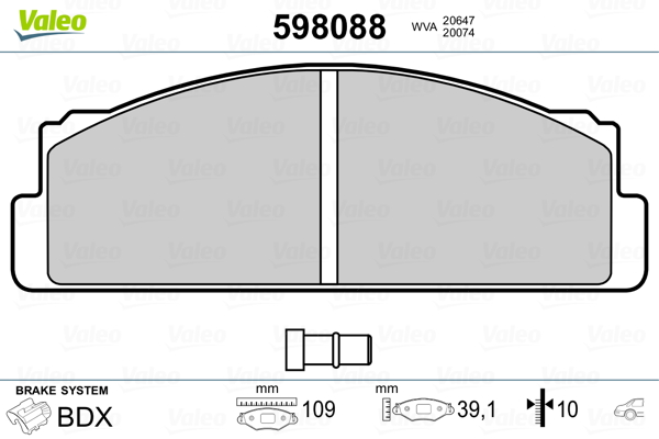 VALEO Első fékbetét 598088_VALEO