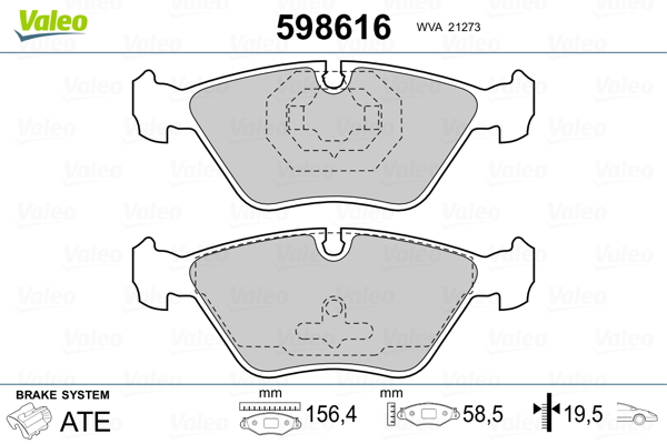 VALEO Első fékbetét 598616_VALEO