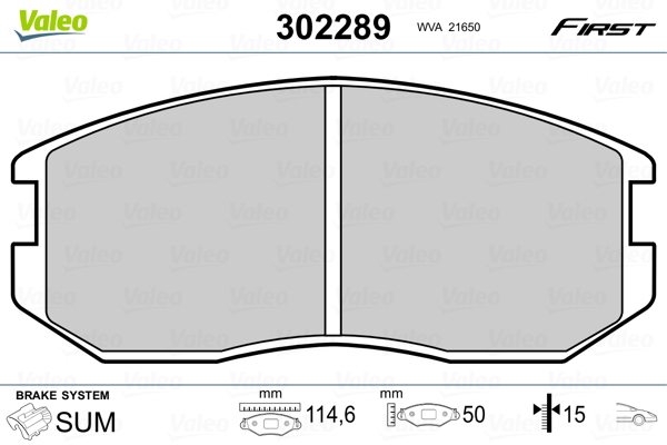 VALEO Első fékbetét 302289_VALEO