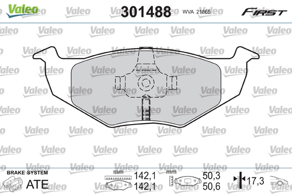 VALEO FIRST Első fékbetét 301488_VALEO