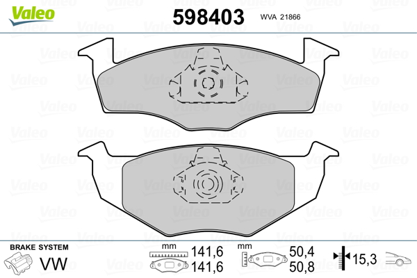 VALEO Első fékbetét 598403_VALEO