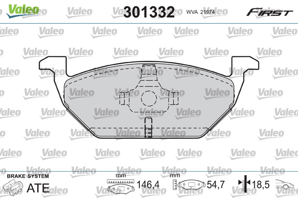 VALEO FIRST Első fékbetét 301332_VALEO