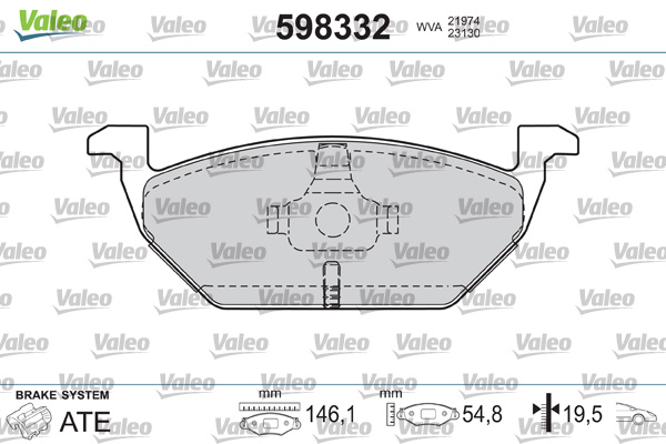 VALEO Első fékbetét 598332_VALEO