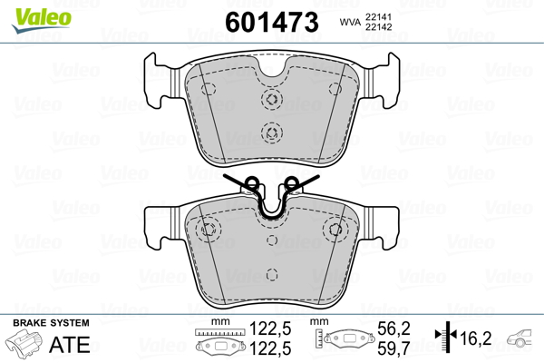 VALEO Hátsó fékbetét 601473_VALEO