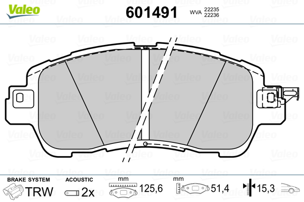 VALEO Első fékbetét 601491_VALEO