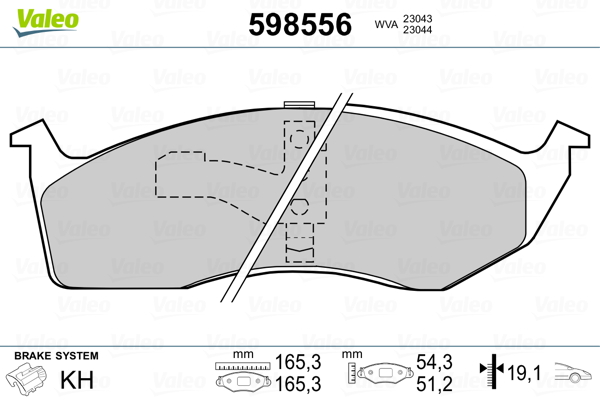 VALEO Első fékbetét 598556_VALEO