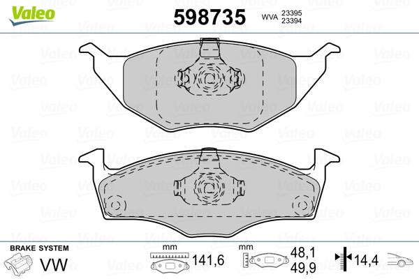 VALEO Első fékbetét 598735_VALEO