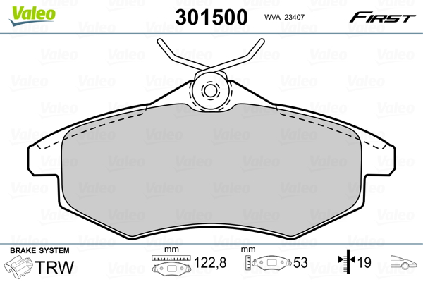 VALEO FIRST Első fékbetét 301500_VALEO