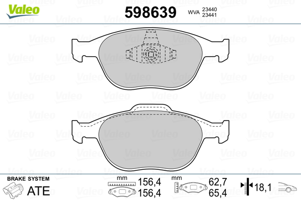 VALEO Első fékbetét 598639_VALEO